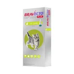 BRAVECTO - Plus Gato 112.5MG De 1.2KG a 2.8KG - 1 Tableta