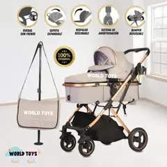 Baby - Coche Cuna Moisés de Lujo «GALAXY» Beige