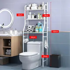 GENERICO - Estante Organizador para Baño-3 Niveles-blanco