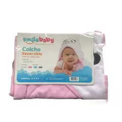 GENERICO - Colcha reversible para bebe SMILE BABY - ROSADO