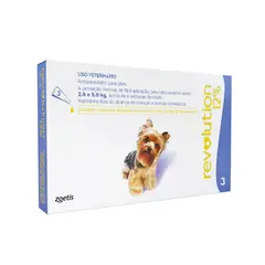REVOLUTION - 12% X 3 Pipetas De 0,25ml - Perros De 2,6 A 5kg