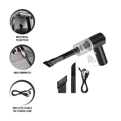 RYBIU IMPORT - Mini Aspirador para Casa en Negro Y+Regalo Ligas para Peinar