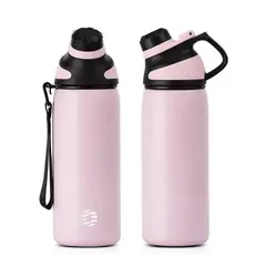 FJBOTTLE - FJBottle-Botella de agua deportiva con aislamiento y tapa magnética 600ml Rosa