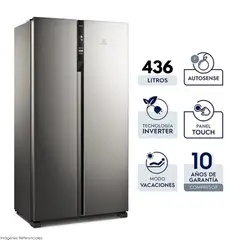 ELECTROLUX - Refrigeradora Side By Side No Frost Inverter 436Lt ERSA44V2HVG.