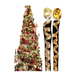 GENERICO - Cinta Guirnaldas Dorado Arbolito Navidad  Genieka