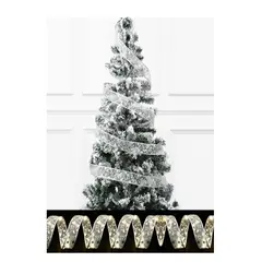 GENERICO - CINTA DECORATIVA LED DE NAVIDAD PLATEADO