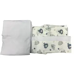 GENERICO - Set de sabanas cuna para bebe 3 Piezas SMILE BABY