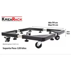 GENERICO - BASE REGULABLE CON RUEDAS PARA LAVADORA COCINA ETC