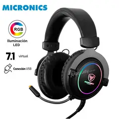 MICRONICS - Audifono Gamer Micronics Stingray - MIC HG 821 LED RGB Sonido 7.1