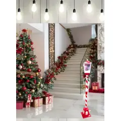 GENERICO - Farol Navideño MUSICAL CON EFECTO NIEVE 1.65 CM DE CALIDAD A1