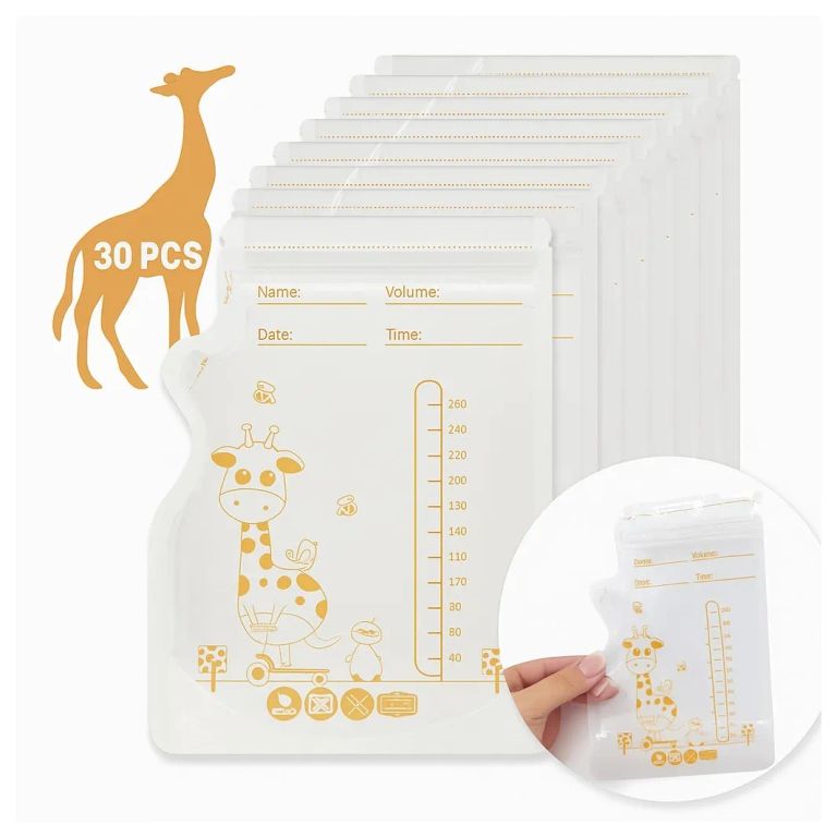 Bolsas Recolectoras de Leche Materna 250 ml x 30Unidades Preesterilizadas Antifugas y Libres de BPA