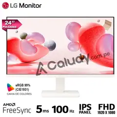 LG - Monitor 24MR400-W IPS Full HD 100 Hz 5ms FreeSync