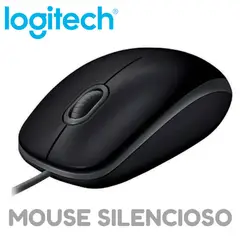 LOGITECH - MOUSE M110 silencioso con cable usb color Negro
