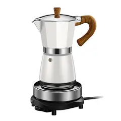 GENERICO - Kit moka italiana 6 tz + mini estufa eléctrica