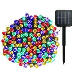 GENERICO - Luces de navidad con Panel Solar 10 Mt 100 Focos