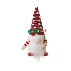 GENERICO - MUÑECO GNOMO NAVIDEÑO DECORATIVO CON LUZ GORRO ROJO