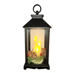 GENERICO - 30 cm. Farol navideño decorativo, luz led parpadea