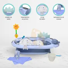 BABY KITS - Tina bañera Plegable para Bebés «JELLY SPA» Blue