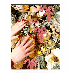 GENERICO - Bastón Navideño Decorativo de Calidad 24 cm