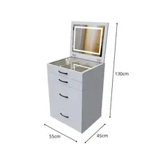 MUEBLES MACRUMO - TOCADOR PLEGABLE + ASIENTO + CAJONES