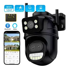 TRENDY TECH E I R L - Cámara de Seguridad Doble Lente Zoom Optico 4K Visión Nocturna Graba Placas