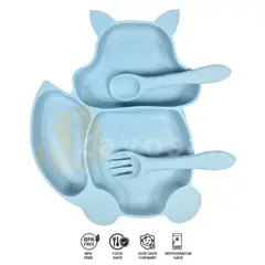 CUZKA - Set de Platos de Silicona «PIATTO» Blue