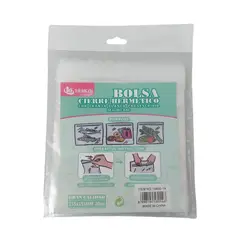 GENERICO - Bolsa con cierre hermético con franja para escribir 15.5 cm x 15.5 cm