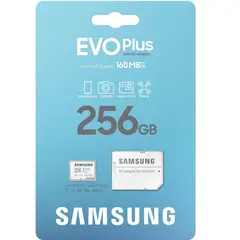 SAMSUNG - Tarjeta de memoria micro sd evo Plus 256GB - Blanco