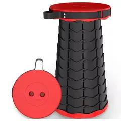 GENERICO - Banco Taburete Plegable Portátil para Camping Rojo