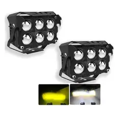 GENERICO - Par Luces LED Dual Color 6x6 50000LM Impermeables auto moto