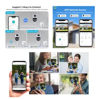 GENERICO - CamSecure PTZ Cámara de Vigilancia Inteligente con Visión Nocturna
