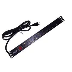 FINDER - PDU regleta de ENERGIA 8 tomas para rack - metal- CORDON 1.8 metros