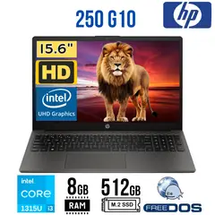 HP - Laptop 250 G10, intel Core i3 13va Gen, Ram 8GB, SSD 512GB, 15.6 HD, FreeDos