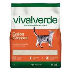 VIVA VERDE - Arena Higiénica para Gatos de Granos Gruesos 4Kg