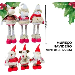 GENERICO - MUÑECO NAVIDEÑO VINTAGE 65CM UNIDAD