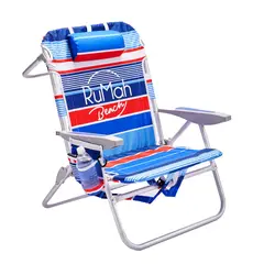 KOTIINI - Silla de Playa Plegable 5 Posiciones Marino