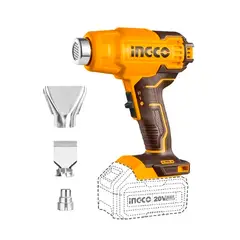 INGCO TOOLS - PISTOLA DE CALOR INALÁMBRICA 20V INGCO CON BOQUILLAS AIRE - HGLI2002
