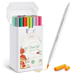 GENERICO - Ohuhu marcador base de agua doble punta  - Setx40 colores