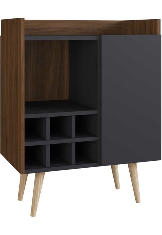 Mueble Bar Moderno Meier Negro R&R MUEBLES