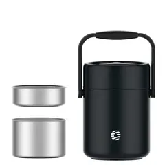 FJBOTTLE - - Lonchera Térmica de almuerzo 1600ml - Negro
