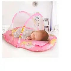 GENERICO - Mosquitero de Mallas para Bebes con Diseño Osito Rosado