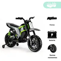 GENERICO - Moto a Batería para niño Buder Green