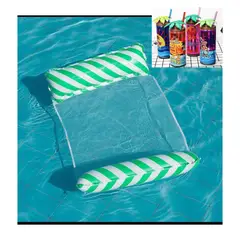 GENERICO - Cama Inflable de Verano Verde mas Vaso Hawai