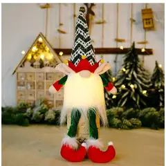 GENERICO - Gnomo Muñecos de Navidad Luz Led Piernas Verdes