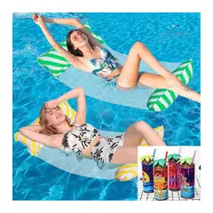 GENERICO - Cama Inflable de Verano Amarillo mas Vaso Veraniego