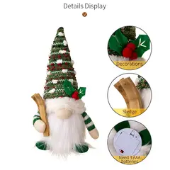 GENERICO - Gnomo Muñecos de Navidad Luz Led Verde