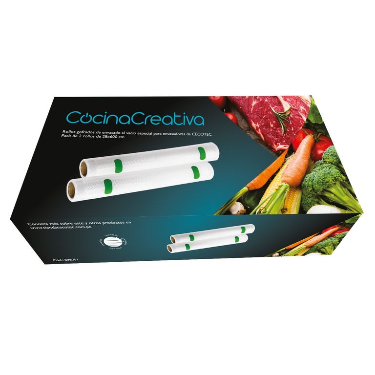 Rollos Para Envasado Al Vacío Cecotec Gofrados 28×600