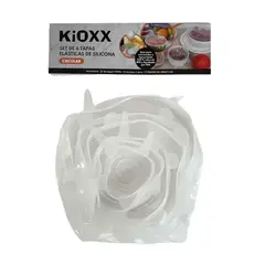 KIOXX - Set de 6 Tapas Elasticas Reutilizables Circulares de Silicona KiOXX