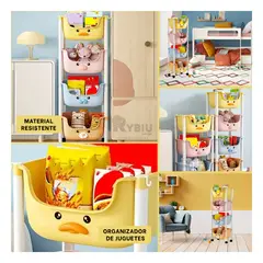 RYBIU IMPORT - Estante Resistente de Niños Multicolor Y+Ligas de Regalo