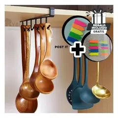 RYBIU IMPORT - Perchero Funcional e Ideal de Cocina Negro Y+Gift Stickers